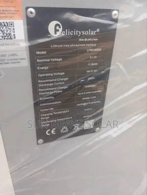 17.2kwh 51.2v Lithium Battery Available Felicity