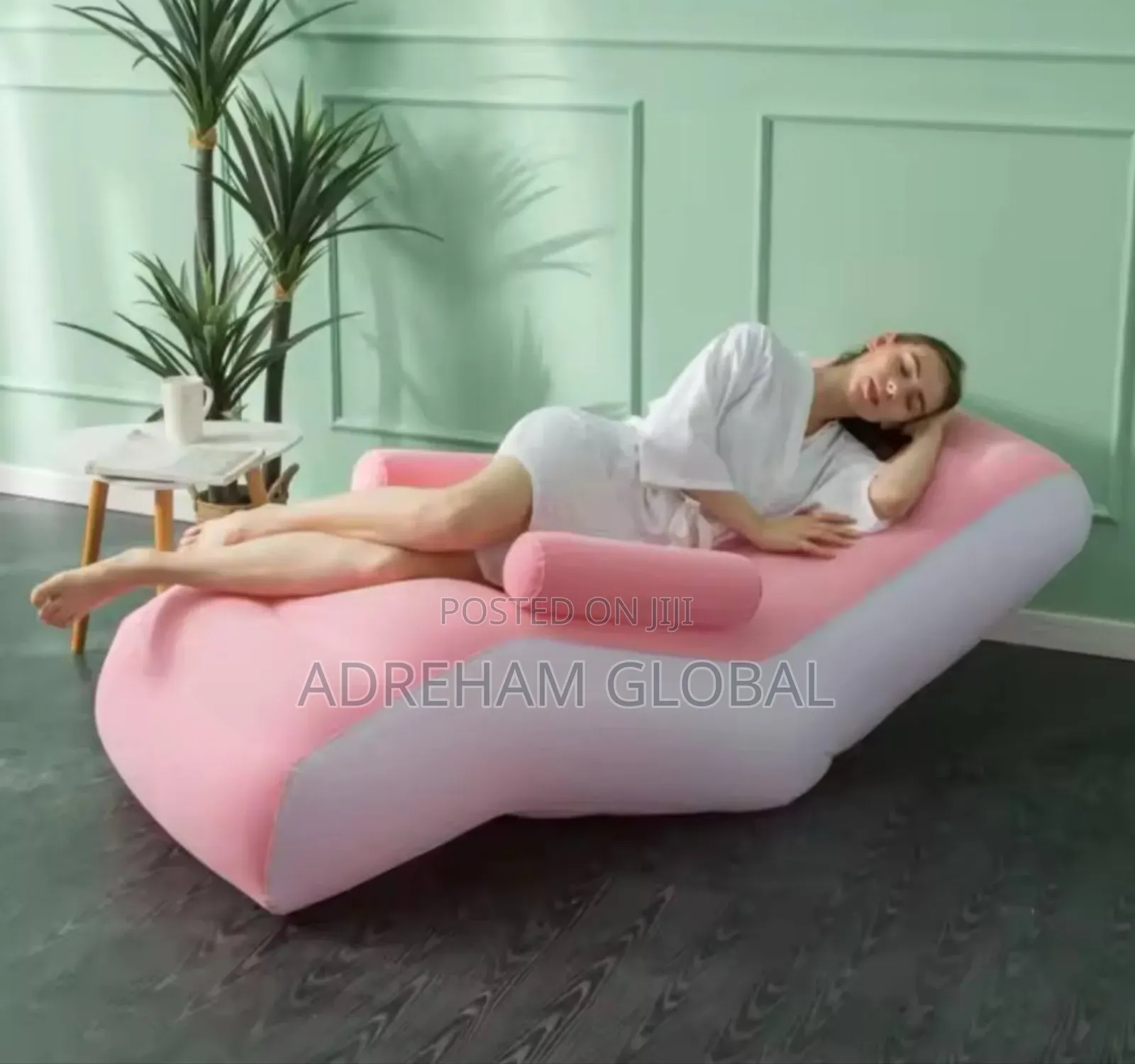 Folding Inflatable Sofa With Armrests Thickened PVC Soft Lazy Sofa Bed