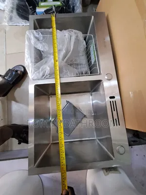 Double Bowl Kitchen Sink With Mixer Tap