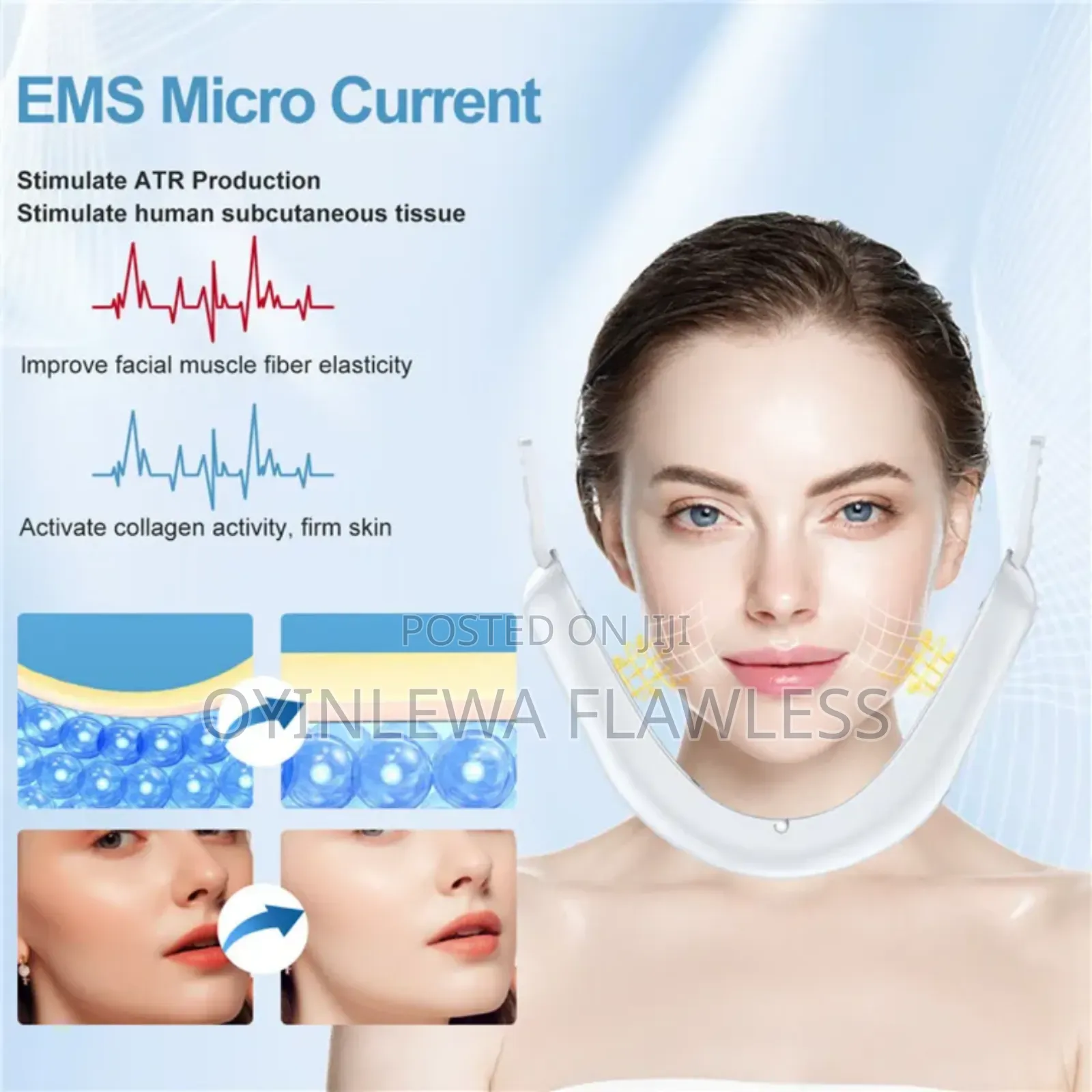 V Sculpt Double Chin Microcurrent Heating Vibration Facial Lift Belt
