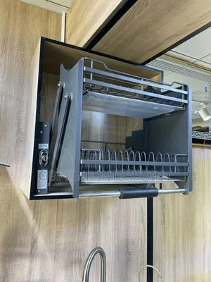 60cm Elevator Pull-Down Plate Rack – Smart Kitchen Storage
