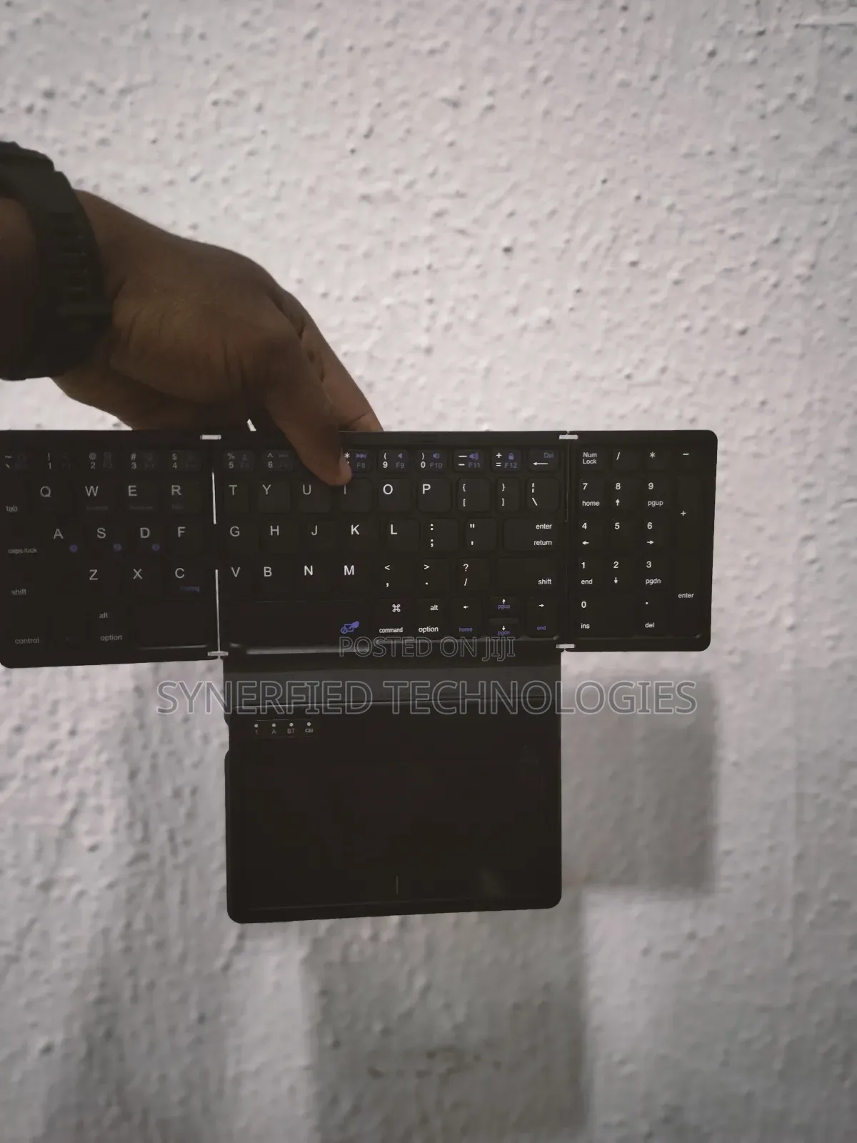 Pocket Triple Foldable Bluetooth Wireless Keyboard With Touchpad