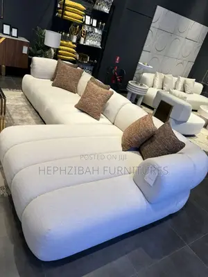 L Shaped Cream Executive Sofa