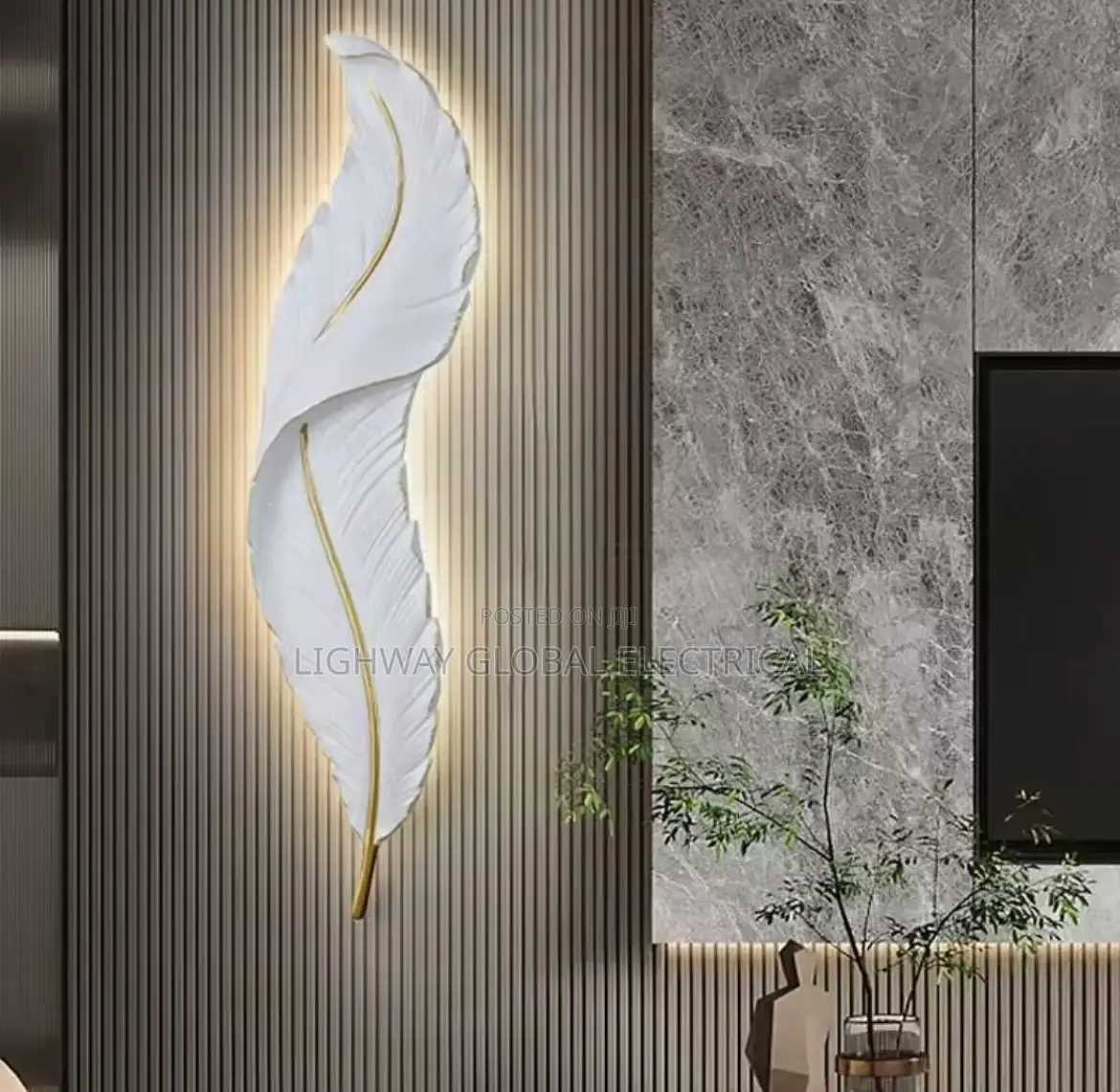 Modern Nordic Creative Feather Led Light