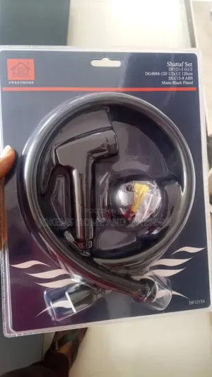Black Pressing Shower With Smooth Cable