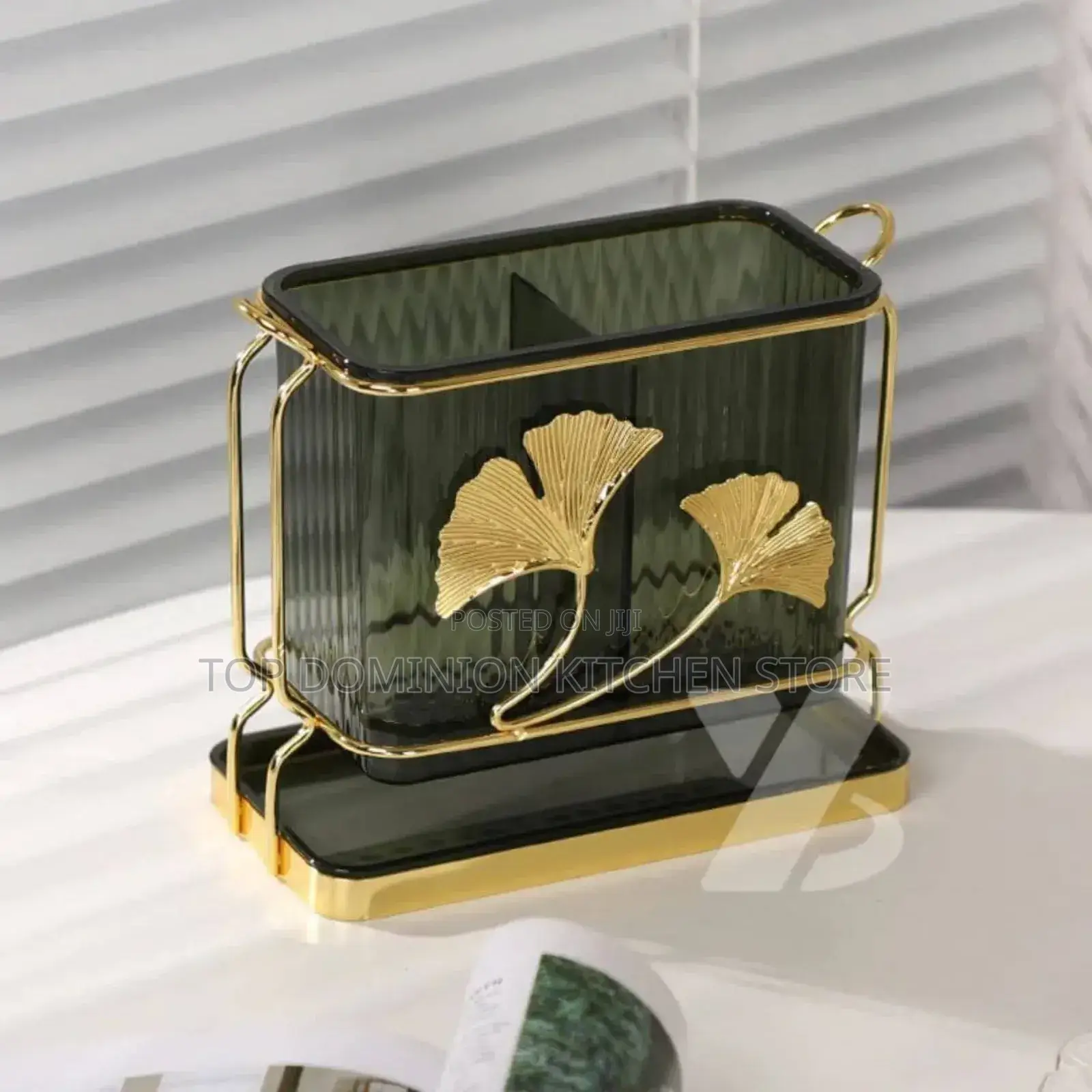 Luxury Multifunctional Acrylic Cutlery Rack With Drain Tray