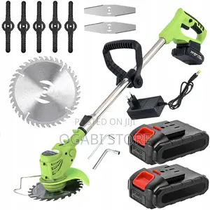 Rechargeable Electric Grass Trimmer Brush Cutter With Double Battery