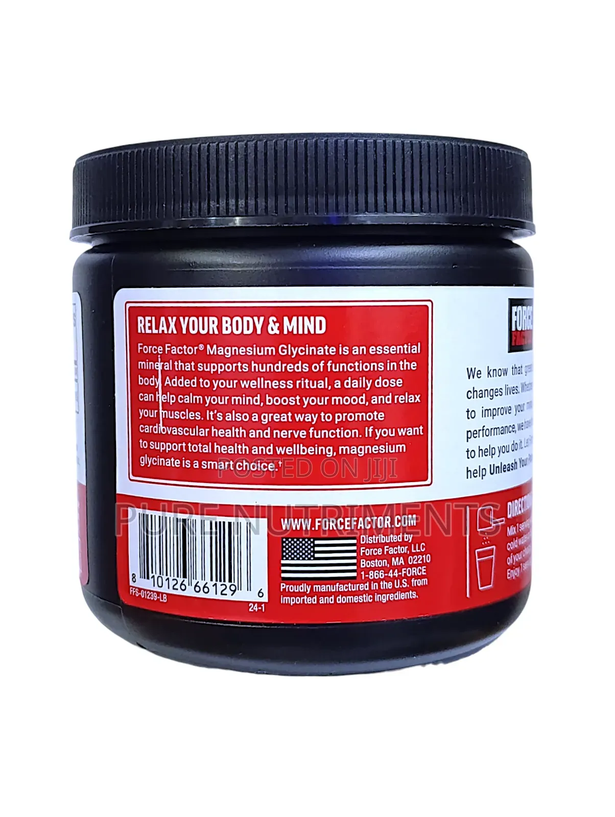 Force Factor Magnesium Glycinate Powder 200mg 50 Servings