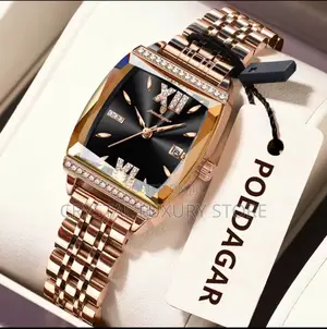 Poedagar Quality Faminine Face Chain Strap Wristwatch