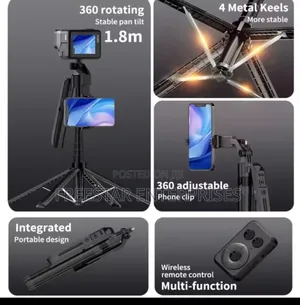 C12 Ai Selfie Stick. C12 Tracking Gimbal. Quadrupod.
