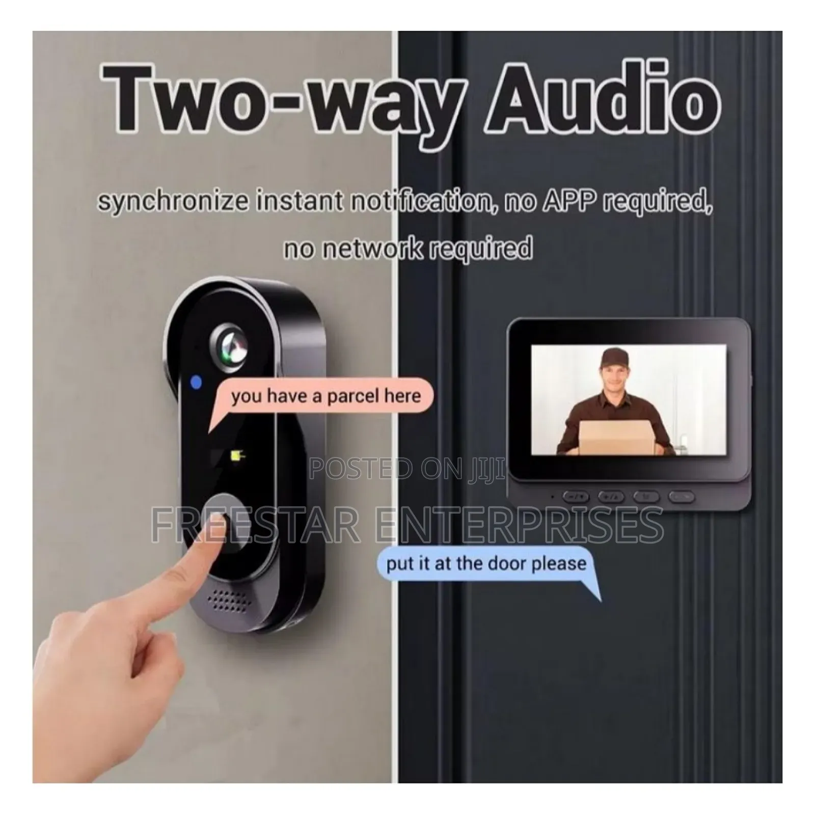 X8 Video Doorbell Indoor Security Intercom Hd Camera Two-Way Audio