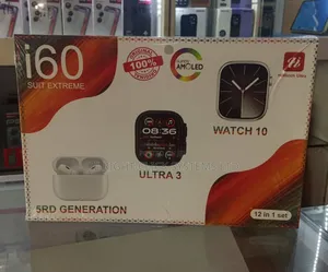 I60 Ultra Smart Watch - 12 in 1 With Earbud Straps