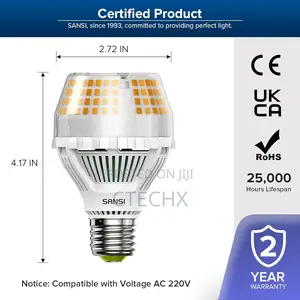 Sansi 25w Led Light Bulb Not Dimmable 250w Equivalent. Long Lifespan