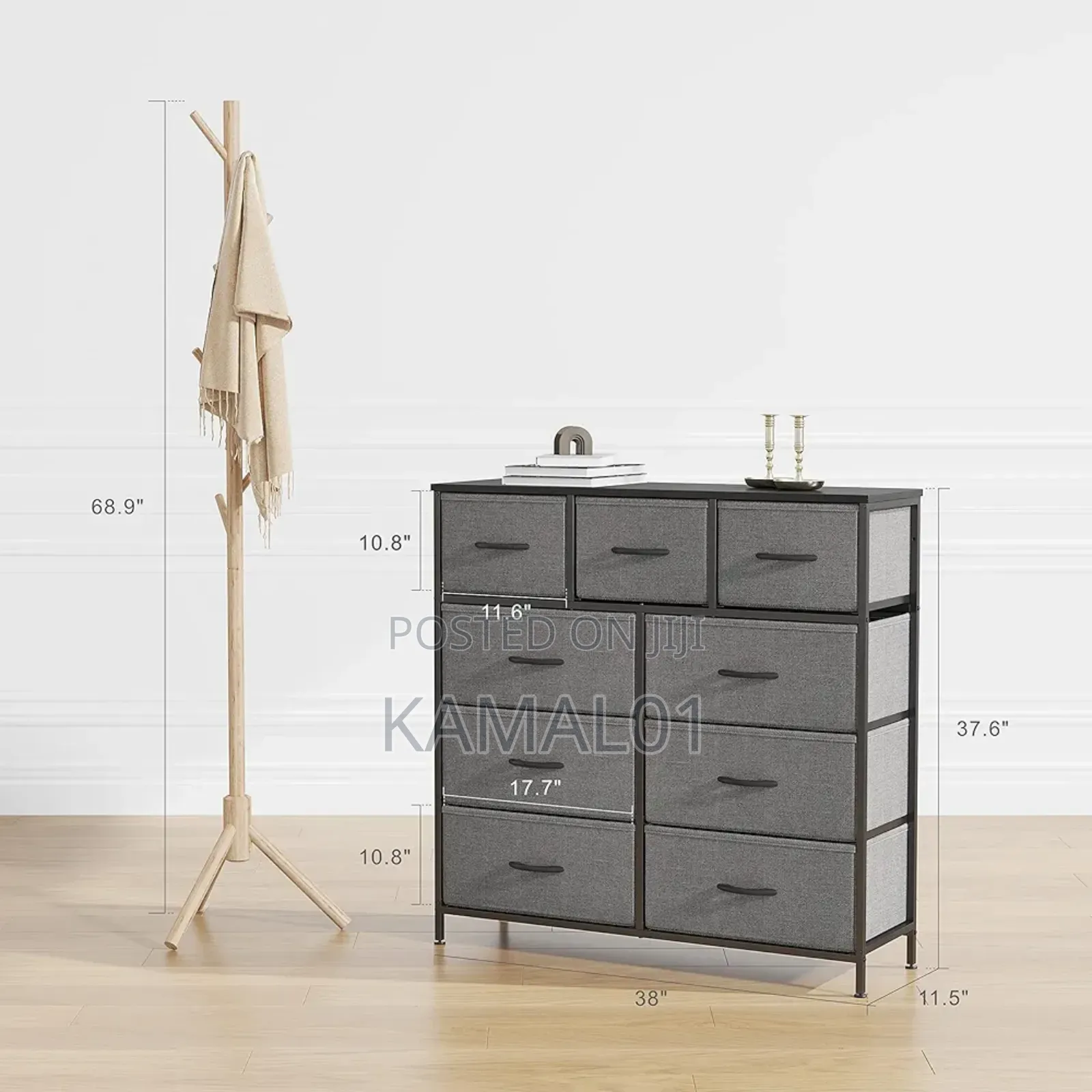 Fabric Chest Drawer 9 Drawer Storage Organizer