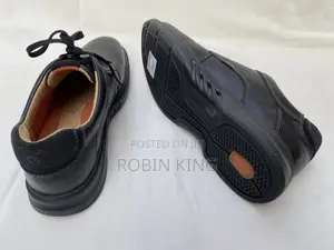 Clarks Men Black Leather Shoes Eur45 Uk10.5 Us11.5