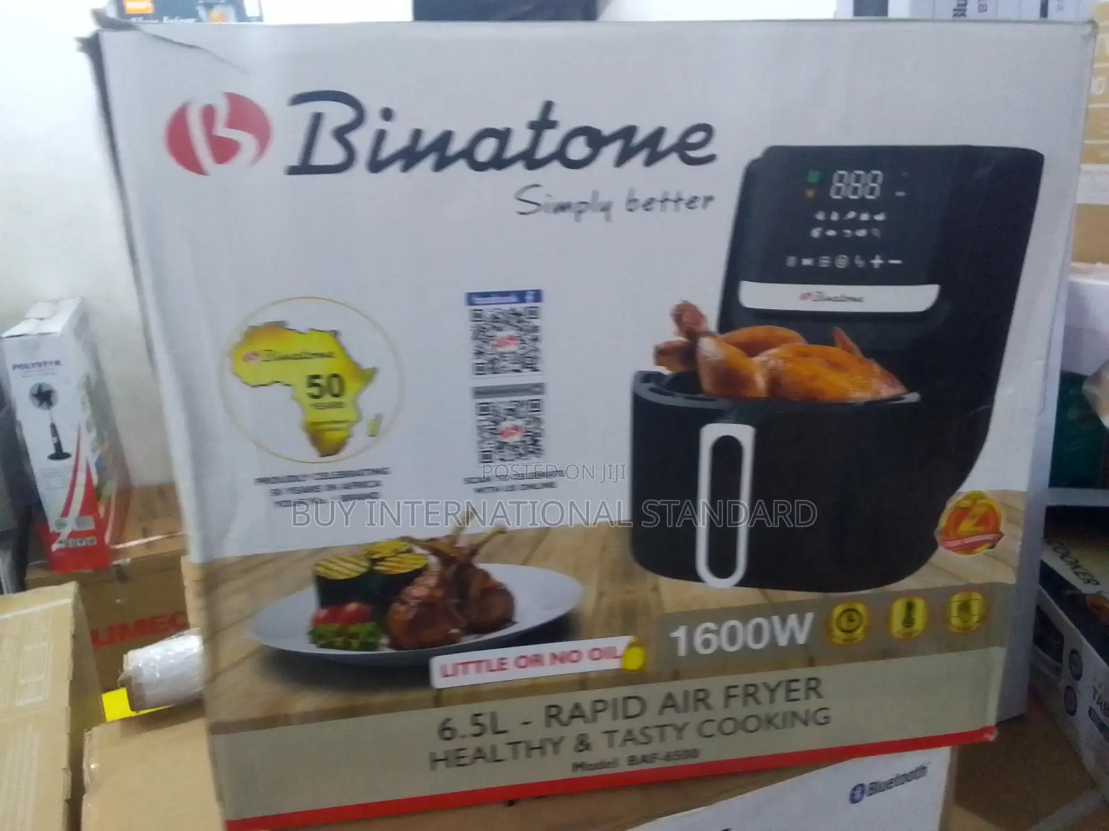 6.5l Binatone Air Fryer – With Timer Temp Control