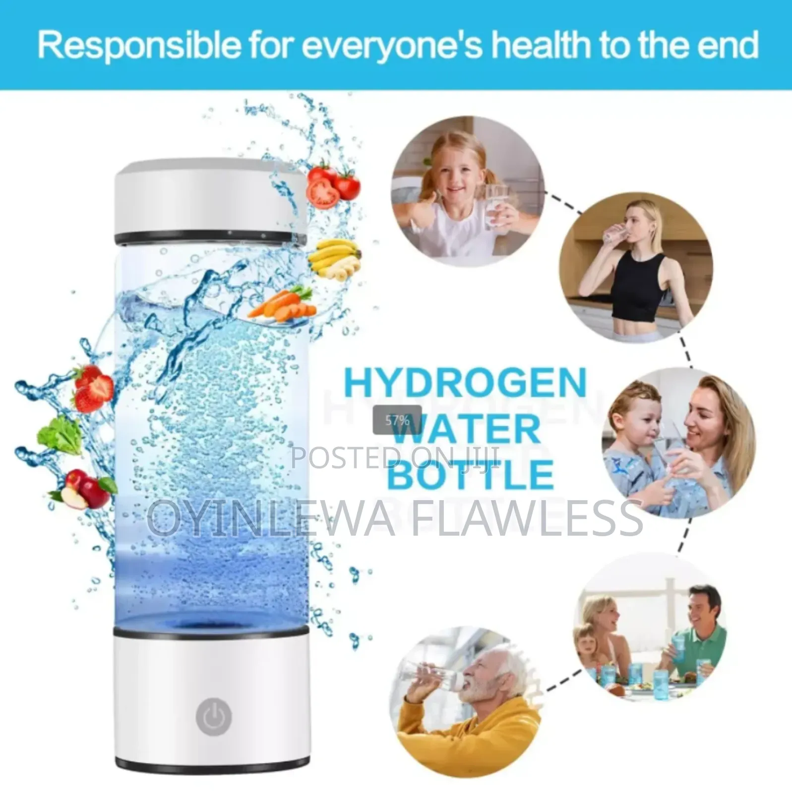 420ml Usb Hydrogen Water Generator Alkaline Maker Water Lonizer Bottle