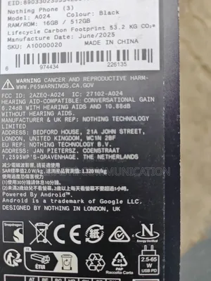 New Nothing Phone 3 512 GB Black