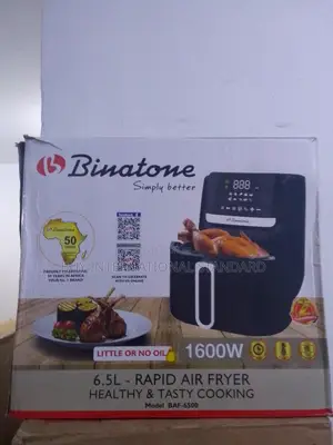 Energy Efficient Binatone Air Fryer – 6.5l