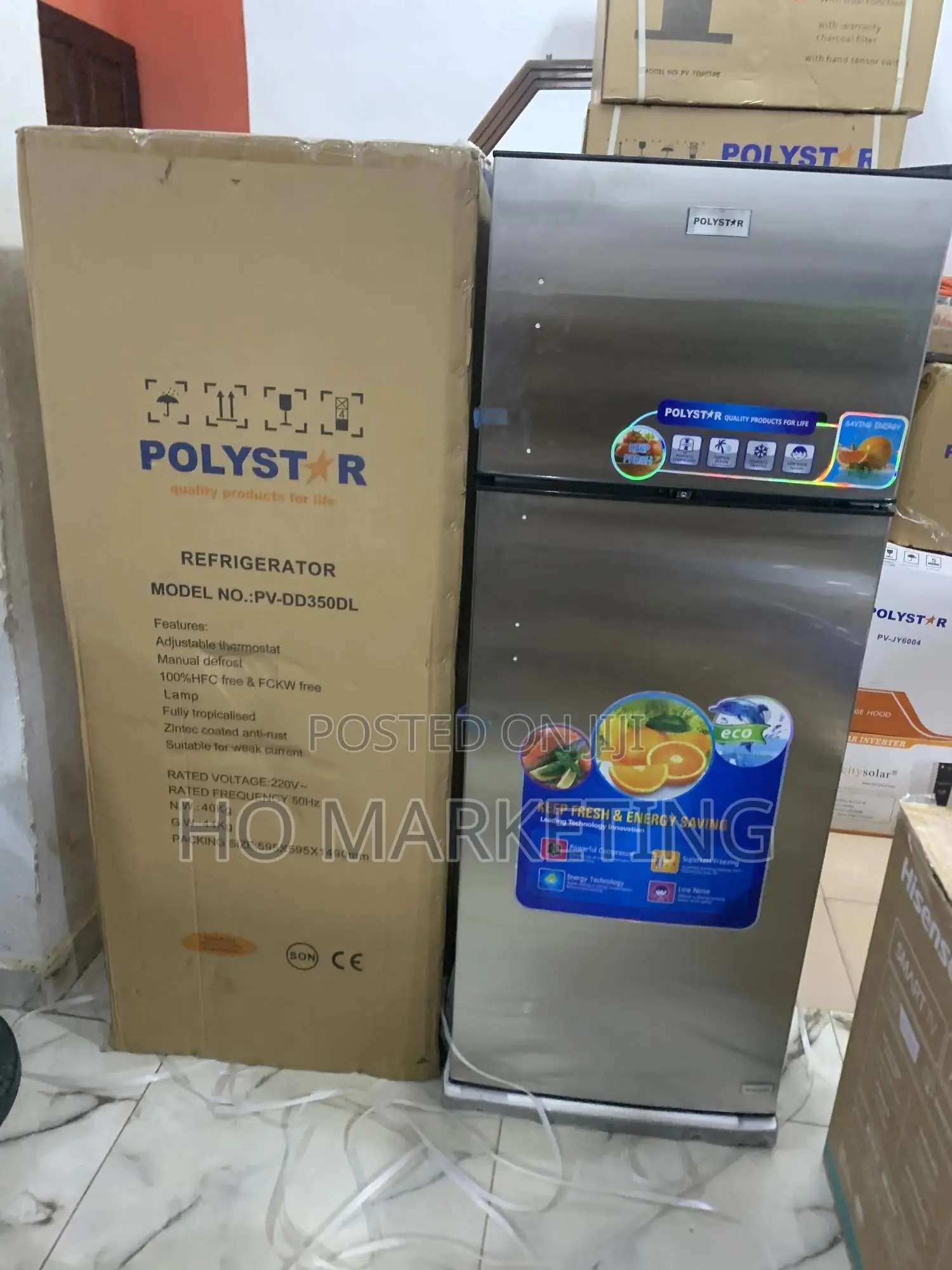 Polystar 350l Refrigerator – Double Door Inverter Technology
