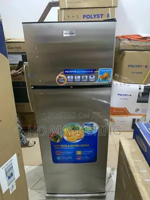 Polystar Double Door Fridge With Inverter – 350l