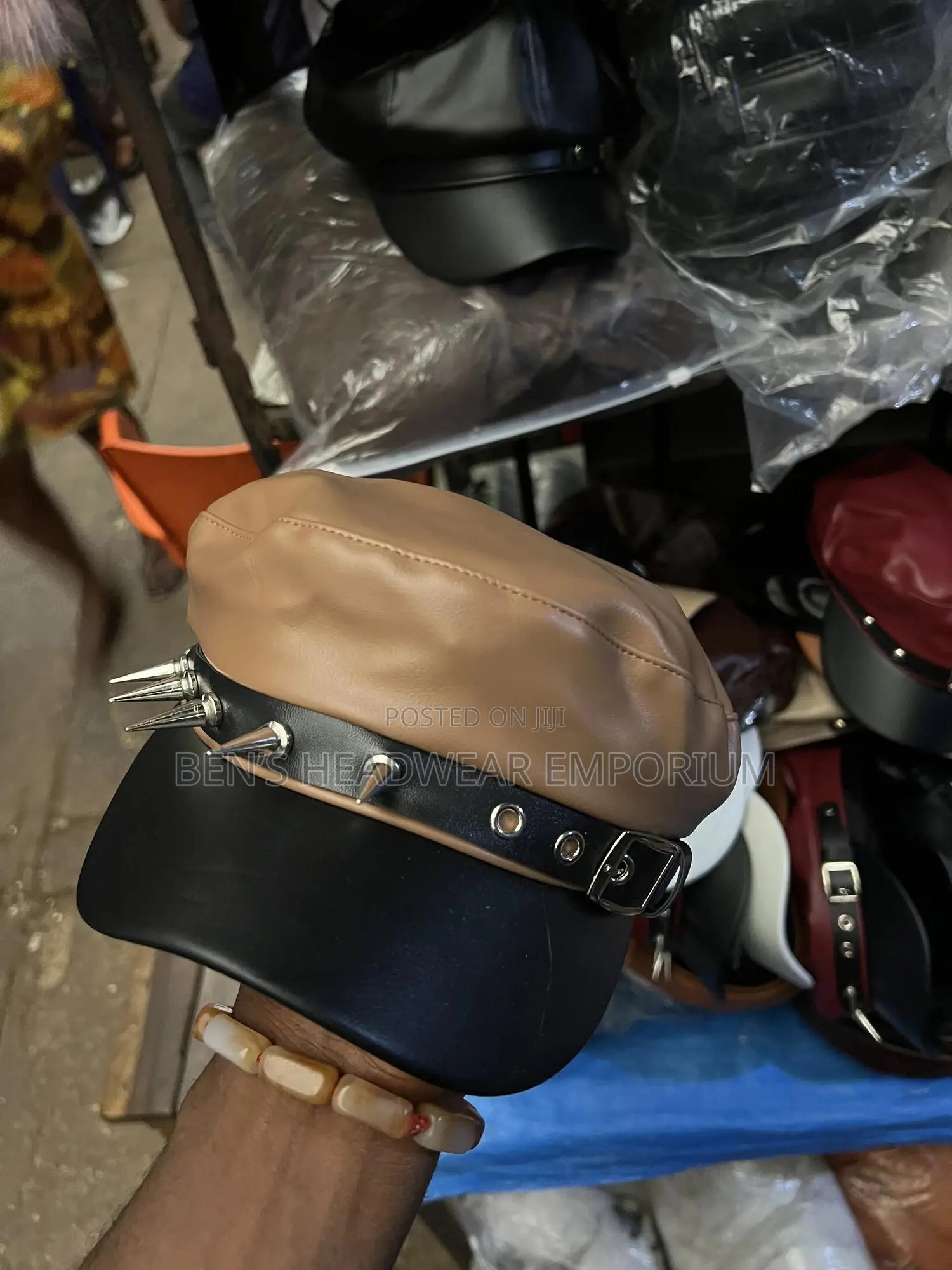Leather Face Cap Combination.