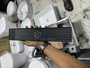 40cm Floor Drain With None Return Valve Matt Black