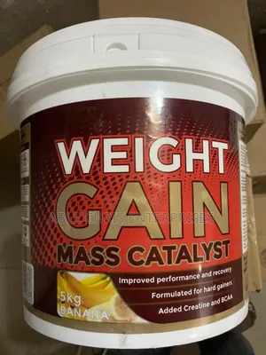 Nutrisport Weight Gain Mass Catalyst in a 5kg Banana Flavor.