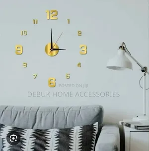 3d-Number Clock (Gold Colour)50cm