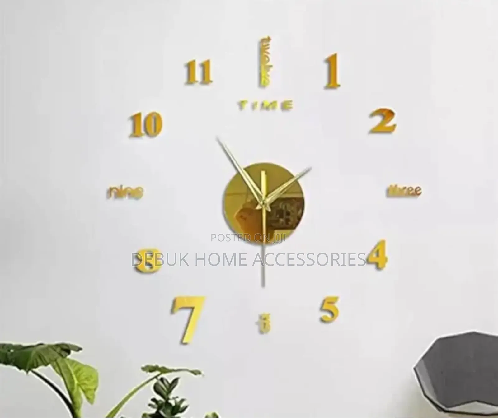 Gold Colour 50cm Diy Clock