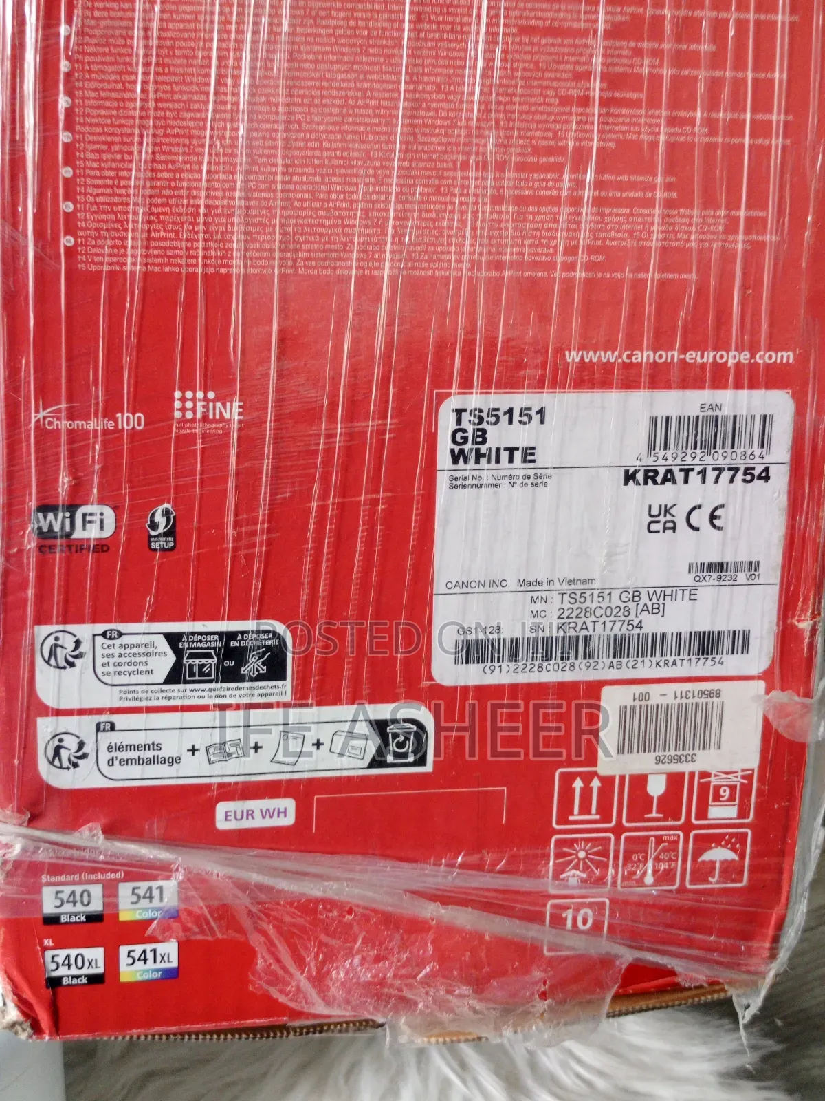 Uk Used Canon Pixma Ts5151 Printer