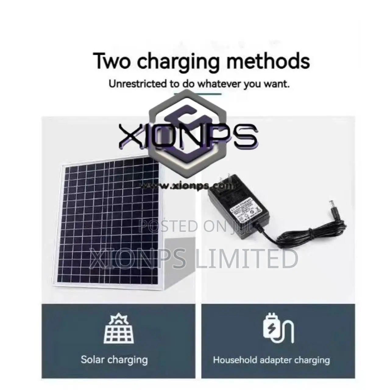 Xionps 16 Inches Rechargeable Fan With Solar Panel