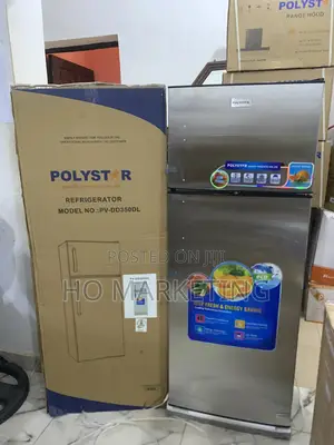 Polystar Double Door Fridge – 350l – Adjustable Shelves