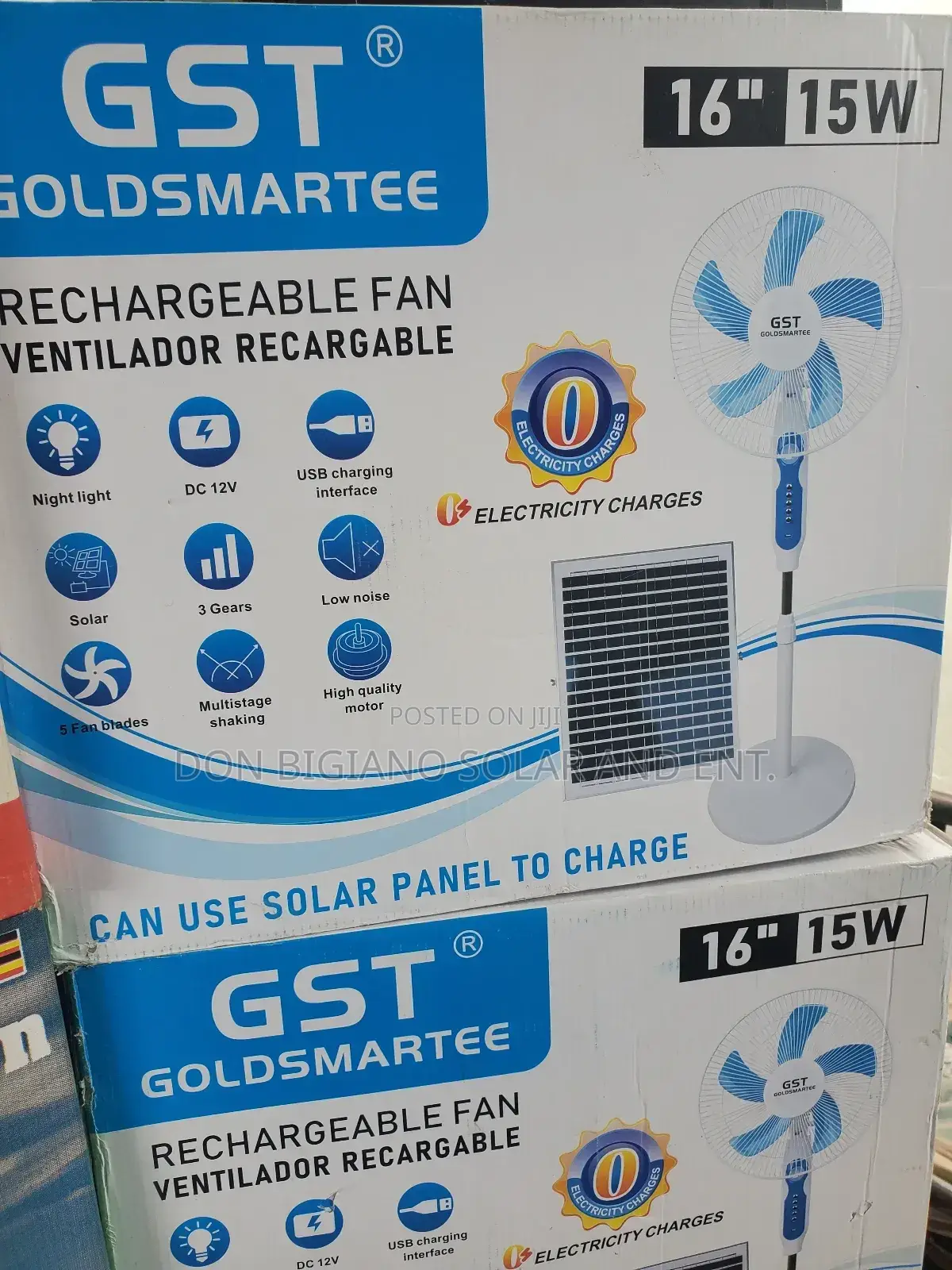 GST Goldsmartee Solar Fan