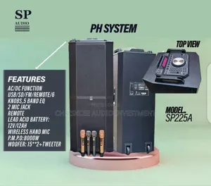 Sound Prince Sp225a Double 15" Public Address System