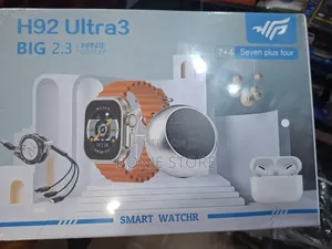 H92 Ultra3 Smart Watch With 7 Straps, Earbud, Speaker, Magnetic Charge