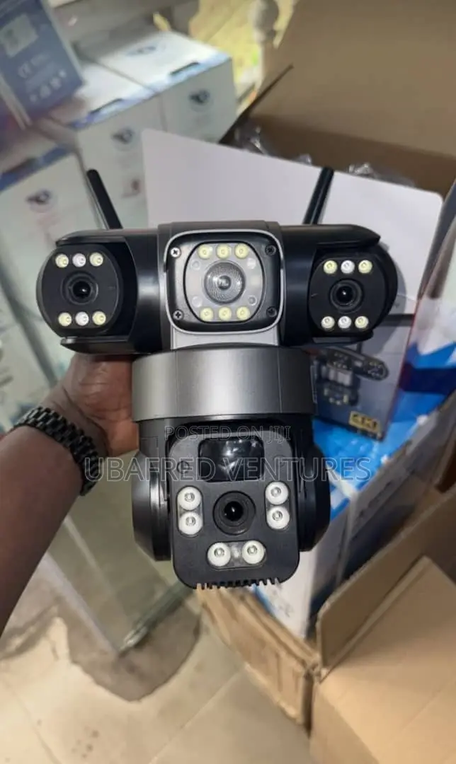Solar-Powered Auto_tracking 4g Rotational CCTV Camera Three Lens