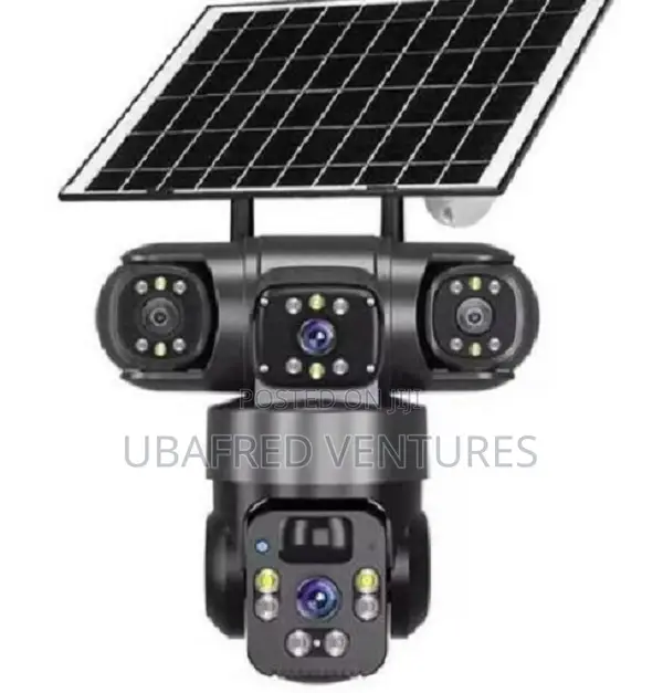 Solar-Powered Auto_tracking 4g Rotational CCTV Camera Three Lens