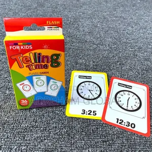 Telling Time: Kids Learning Flash Cards(36pc Cards)