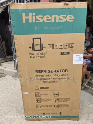 Hisense Side by Side Refrigerator With Water Dispenser.