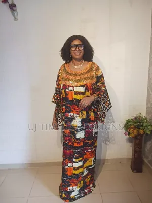 Beautifully Patterned Stoned Ankara Gown