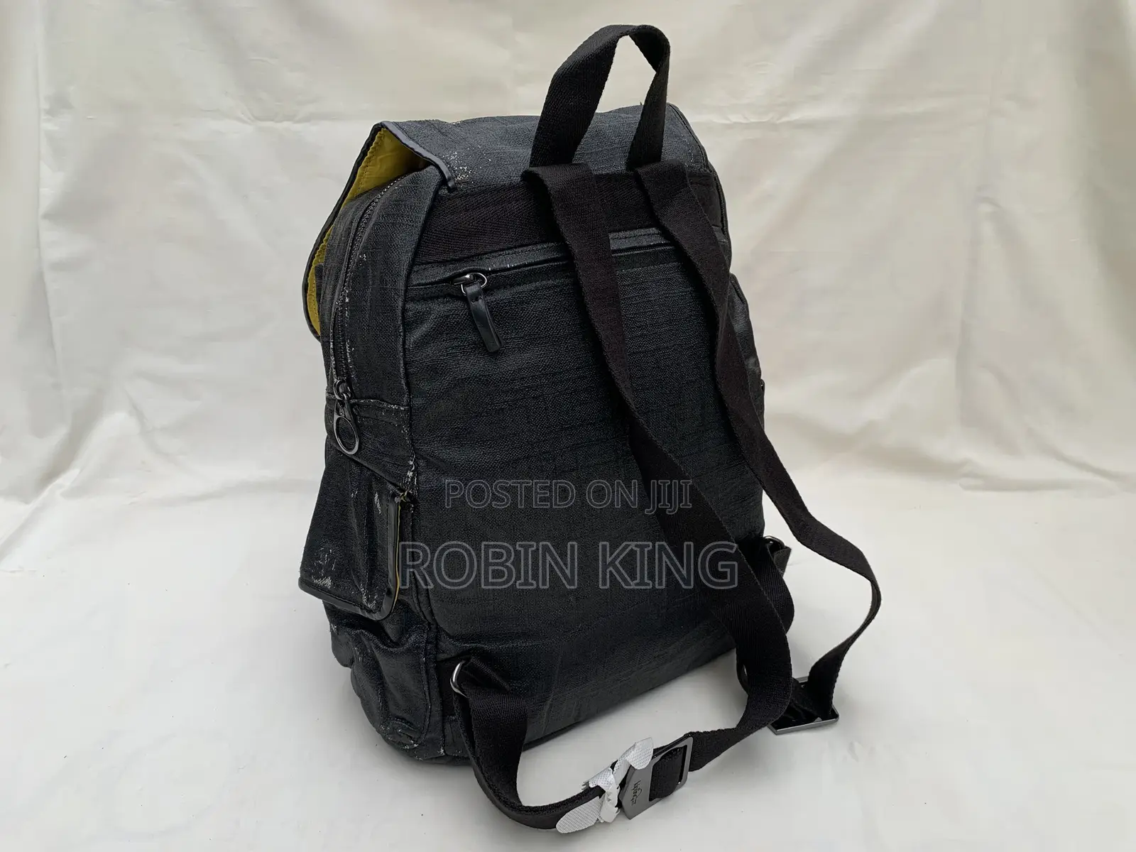 Kipling Distressed Black Backpack Bag Size Small