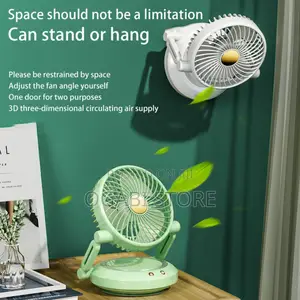 Portable Rechargeable Rotating Fan
