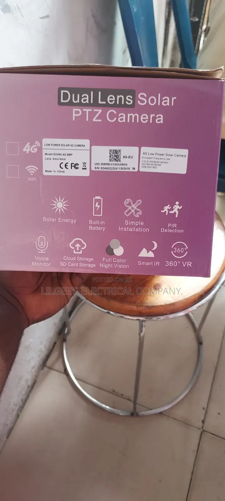 Premium Quality Dual Lens Solar Powered CCTV Camera(U Box)