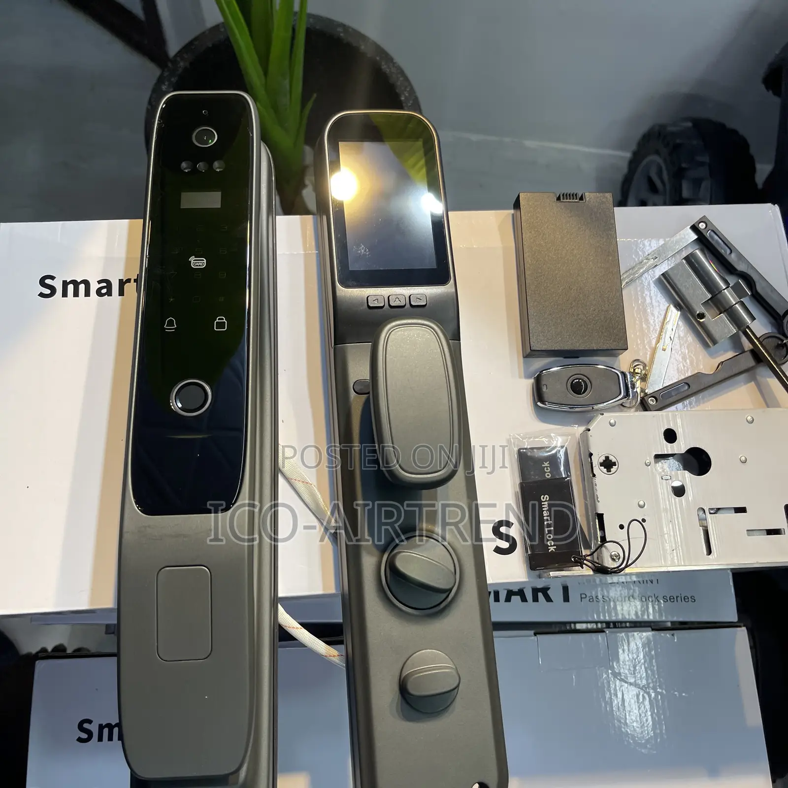 Smart Door Lock With Camera Fingerprint, Card Password Key