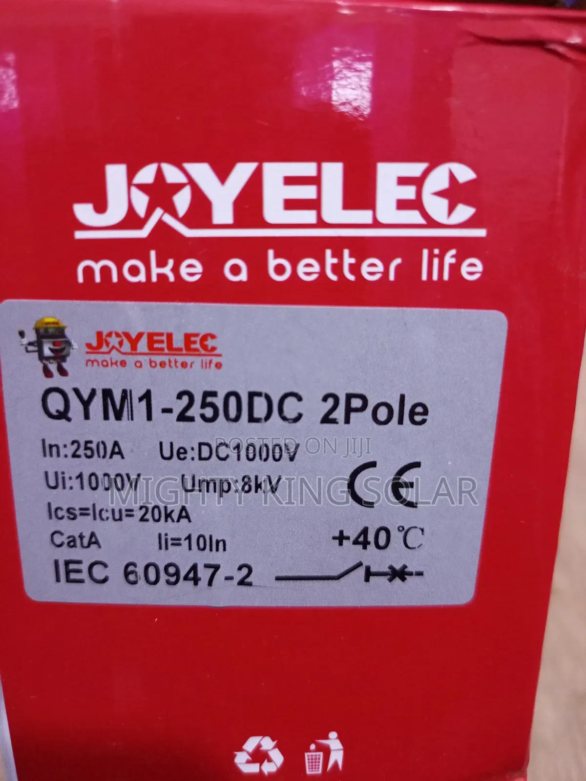 Qymi-250dc Joyelec Battery Breaker