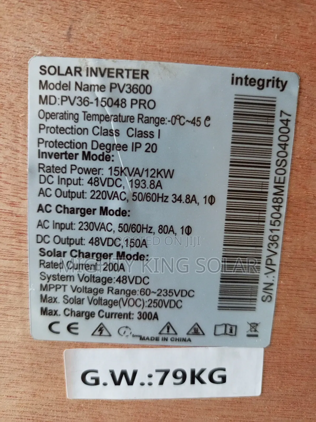15kva 48v Integrity Hybrid Inverter With Durable