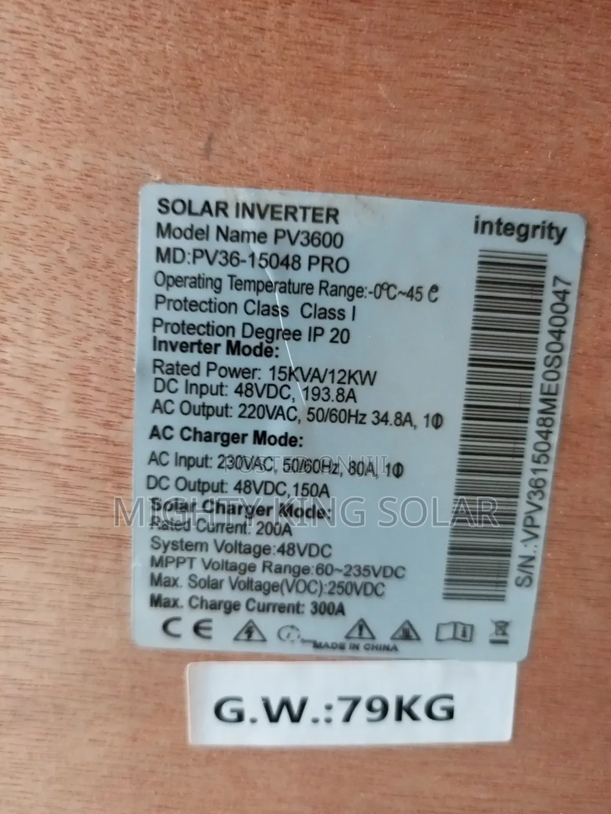 15kva 48v Integrity Hybrid Inverter With Durable