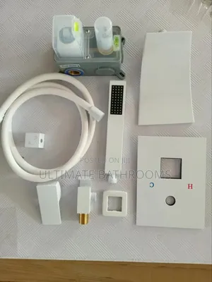 White Waterfall Conduit Bathtub Shower Mixer