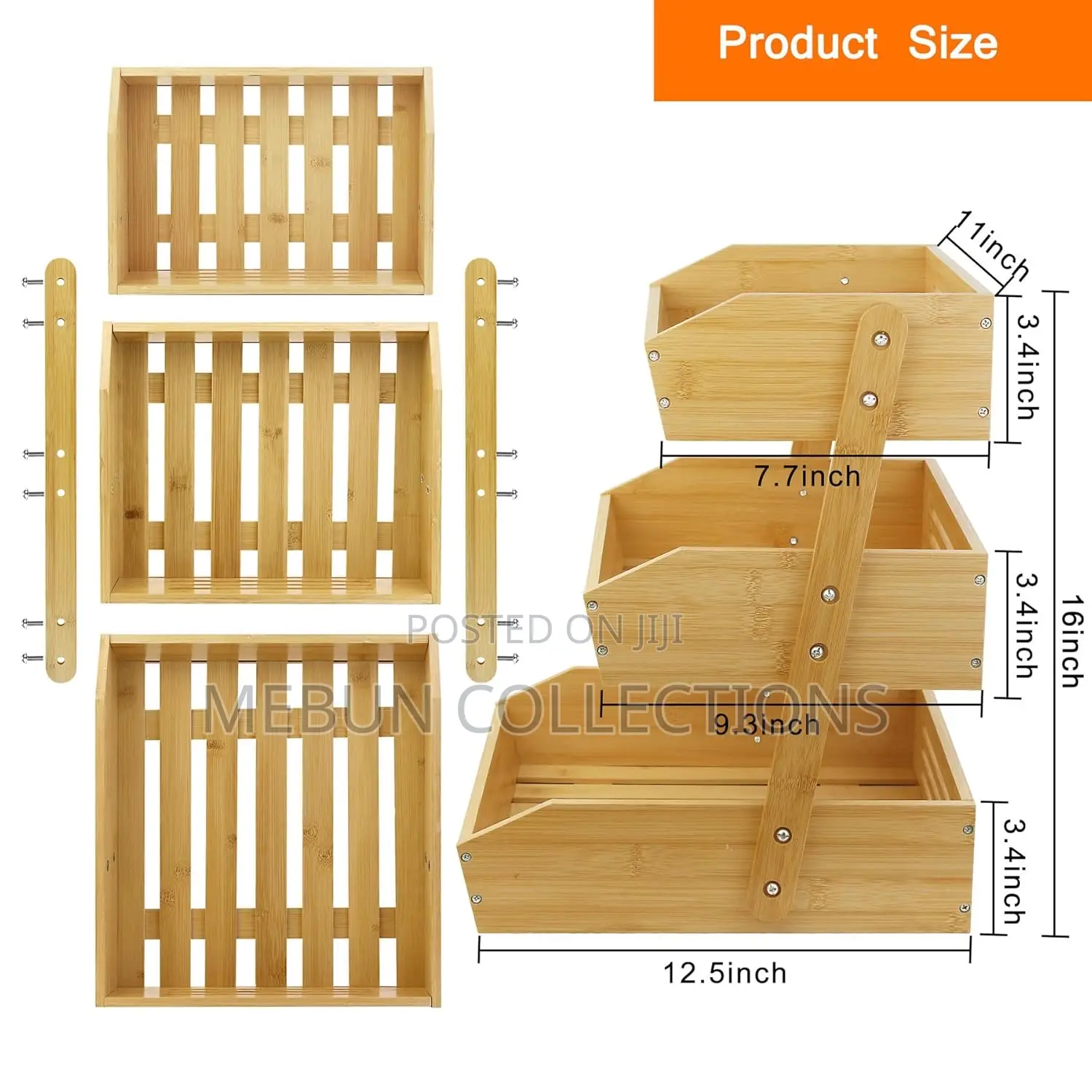 3 Tier Bamboo Fruit Basket